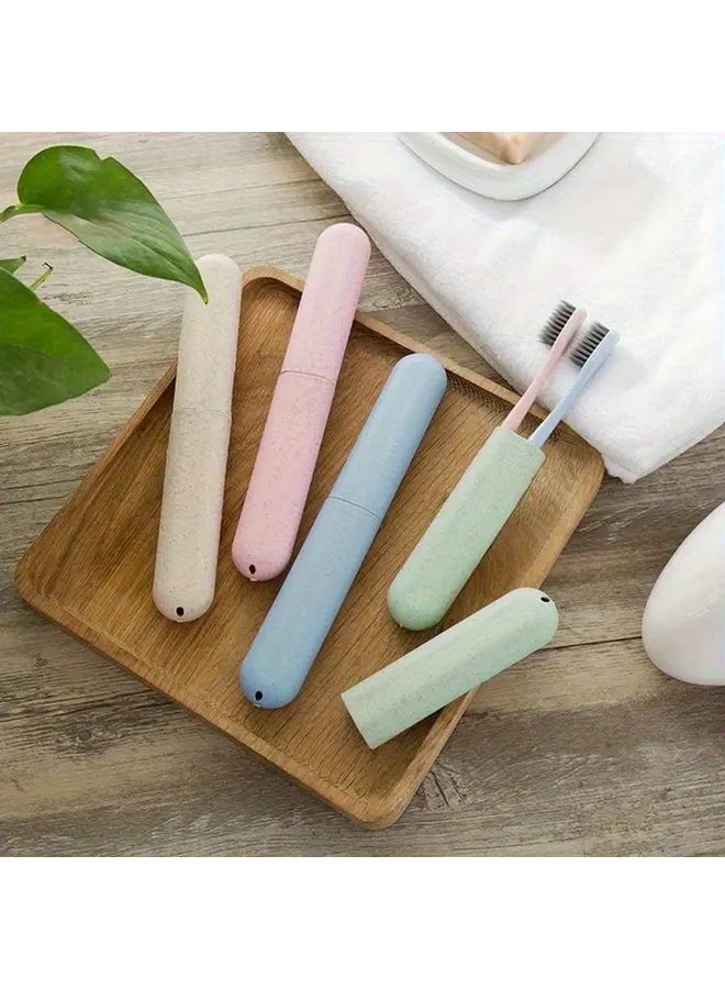 Nordic Travel Toothbrush Holder Set 4 Pcs Random Color Compact Portable Case - Image 4