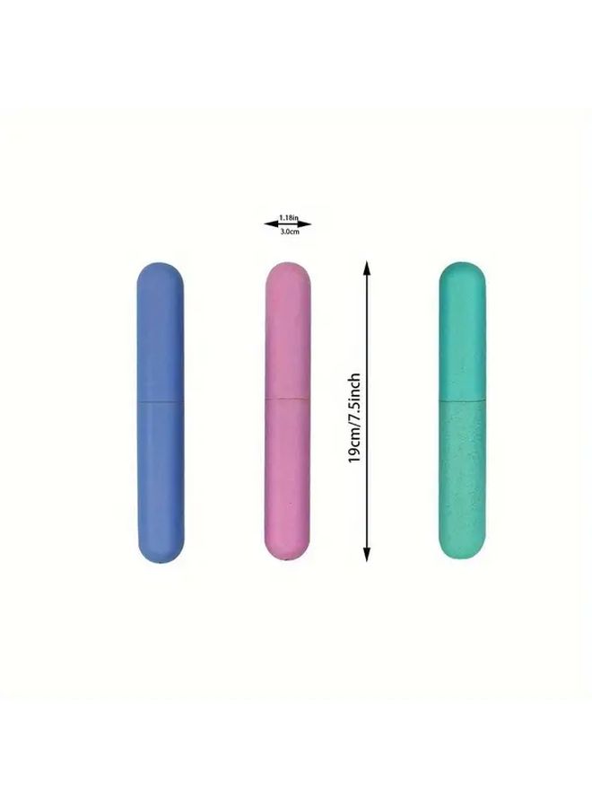 Nordic Travel Toothbrush Holder Set 4 Pcs Random Color Compact Portable Case - Image 5