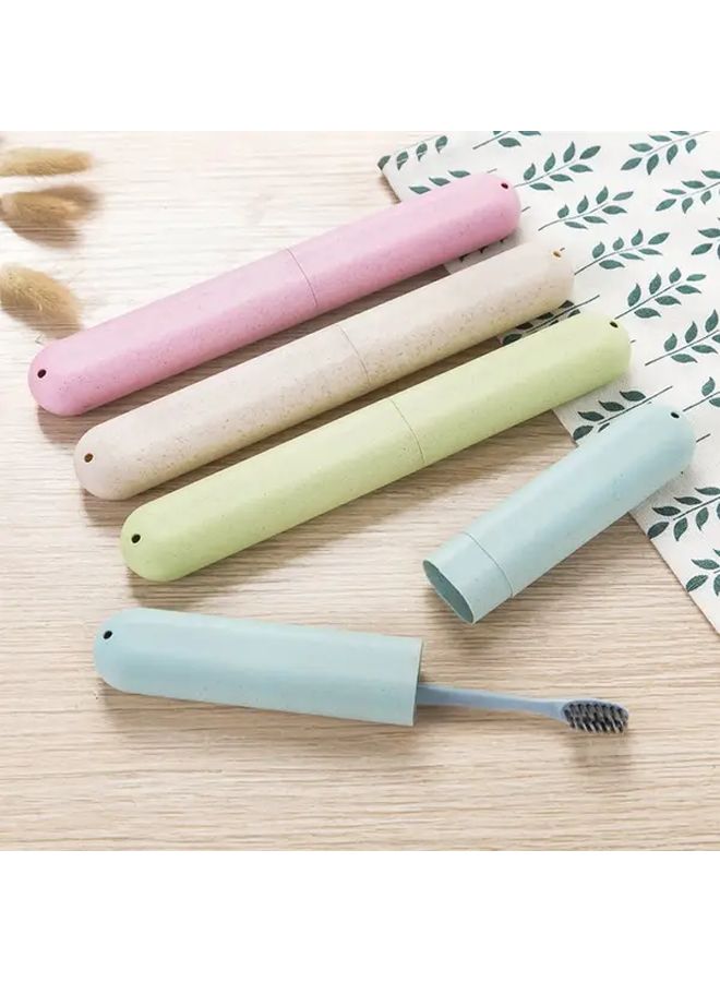 Nordic Travel Toothbrush Holder Set 4 Pcs Random Color Compact Portable Case - Image 1
