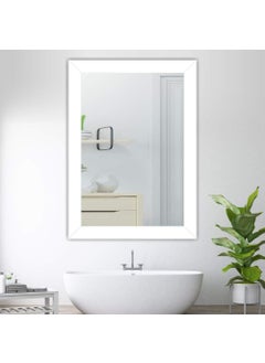 Creative Arts n Frames Creative Arts n Frames Polystyrene Synthetic Wood Rectangular Wall Mount Mirror Home Decor Items Sophisticated White 15 x 21 inch 