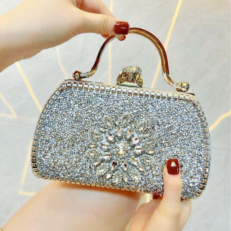 New Sunflower Rhinestone Handbag Cheongsam Bag Women'S Hand Bag Single Shoulder Crossbody Bag Evening Banquet Bag - Image 1