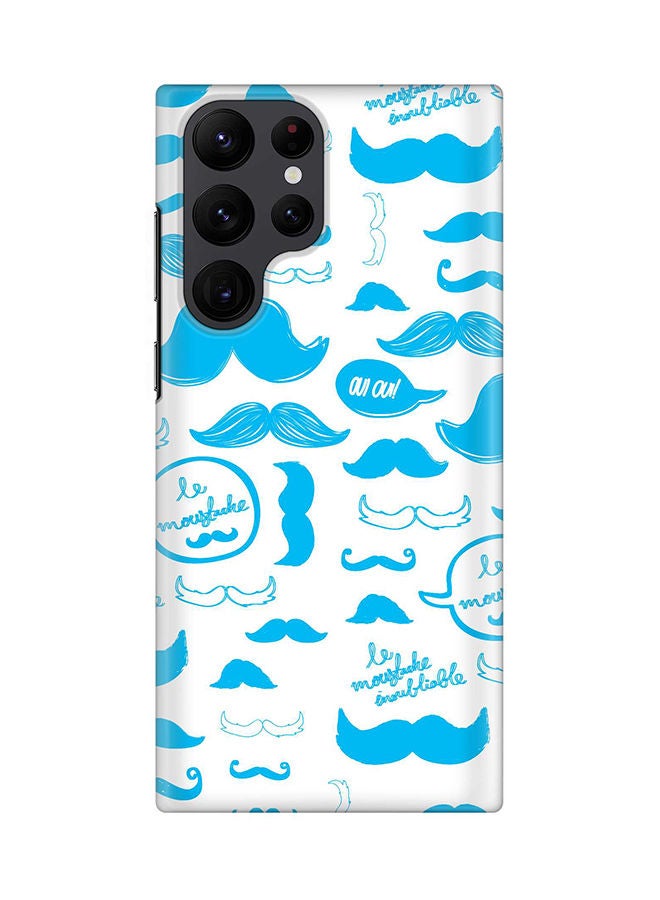 Stylizedd Case for Samsung Galaxy S22 Ultra 5G Snap Case Slim Snap Classic Series Shield Matte Finish Print - Le Moustache - Image 1