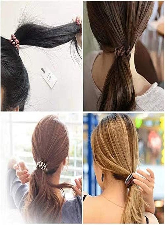 Ghelonadi Spiral Hair Ties Phone Cord Hair Ties, Hair Coils Phone Cord Hair Rings Ponytail Holder Coil for Any Kinds of Hair Women Hair Accessories(Multi Color)(Set of 10 Pcs). (10, 10) - Image 5