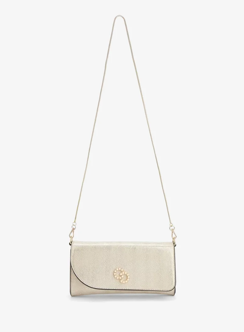 سيليست Textured Crossbody Bag With Detachable Chain Strap