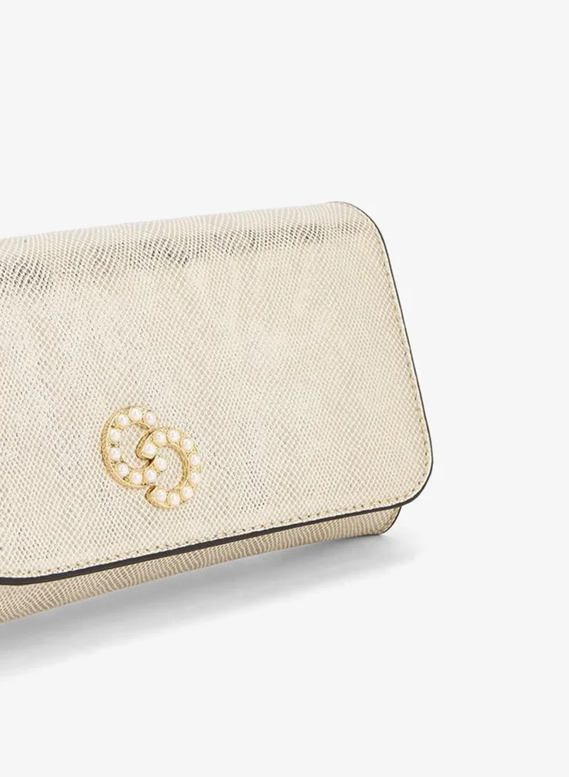 Celeste GOLD Textured Crossbody Bag With Detachable Chain Strap for Women | Best Price UAE