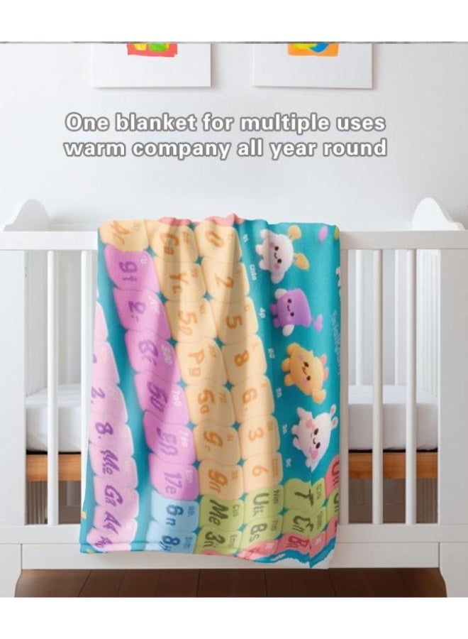 عام بطانية رقيقة من الفانيلا الكرتونية للأطفال والرضع (دافئة ومريحة، ومناسبة للنوم والألعاب) 70 سم * 100 سم - Image 1