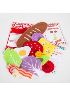 Mindware Peaceable Kingdom Math Sandwich Game: Preschool Math Games For Kids Ages 3 And Up - Includes 100+ Felt Food Pieces, 10 Menu Cards, Dry Erase Marker & Guest Check Tablet For Pretend Restaurant Play  - Image 4