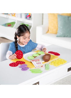 Mindware Peaceable Kingdom Math Sandwich Game: Preschool Math Games For Kids Ages 3 And Up - Includes 100+ Felt Food Pieces, 10 Menu Cards, Dry Erase Marker & Guest Check Tablet For Pretend Restaurant Play  - Image 3