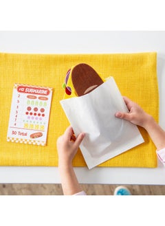 Mindware Peaceable Kingdom Math Sandwich Game: Preschool Math Games For Kids Ages 3 And Up - Includes 100+ Felt Food Pieces, 10 Menu Cards, Dry Erase Marker & Guest Check Tablet For Pretend Restaurant Play  - Image 5