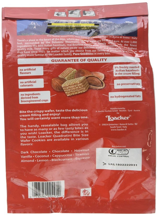 Loacker Quadratini Wafer Hazlenutx, 250g - Image 2