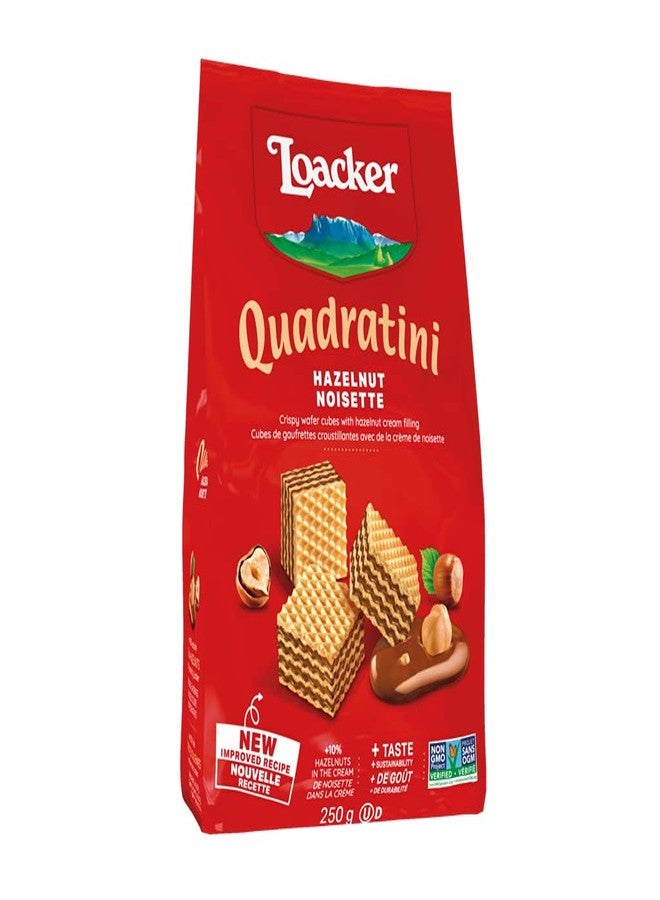 Loacker Quadratini Wafer Hazlenutx, 250g - Image 1