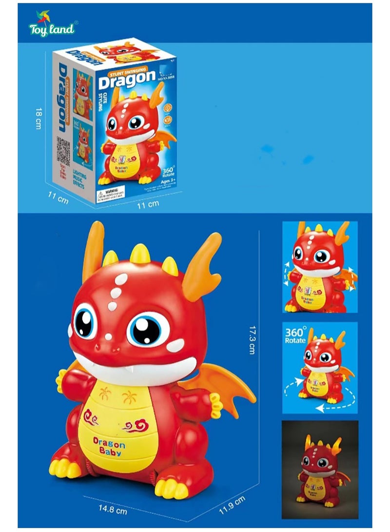 Toyland Swinging and Dancing Dragon Toy for Kids with Flashing Light and Sound