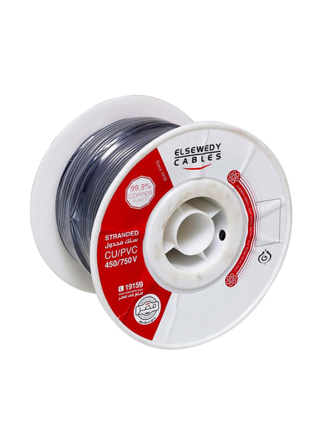 ELSEWEDY ELECTRIC EL SEWEDY Electrical Wire Roll, Stranded Copper, Black, 1.5 mm², 100 Meter