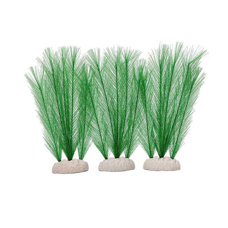 Norgail Aquarium Silk Plant Decorations Fish Tank Artificial Green Water Plants Made of Silk Fabrics Plastic Safe for All Fish Pets Small 3Pcs