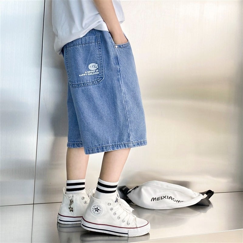 Children'S Wear Children'S Denim Pants Boys' Shorts Summer Thin Zhongda Children'S Pants Summer Fashion Brand - Image 1