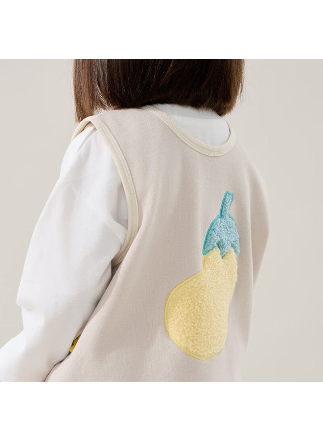 Papapapa Autumn Baby Boys And Girls Reversible Fruit Vest Blue Size 90