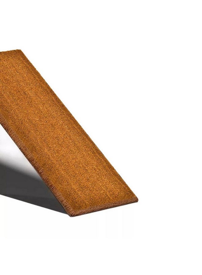 LUANCE Long Narrow Rectangular Coir Coco Fiber Door Mat Brown 25 x 75 cm 1400004 - Image 2