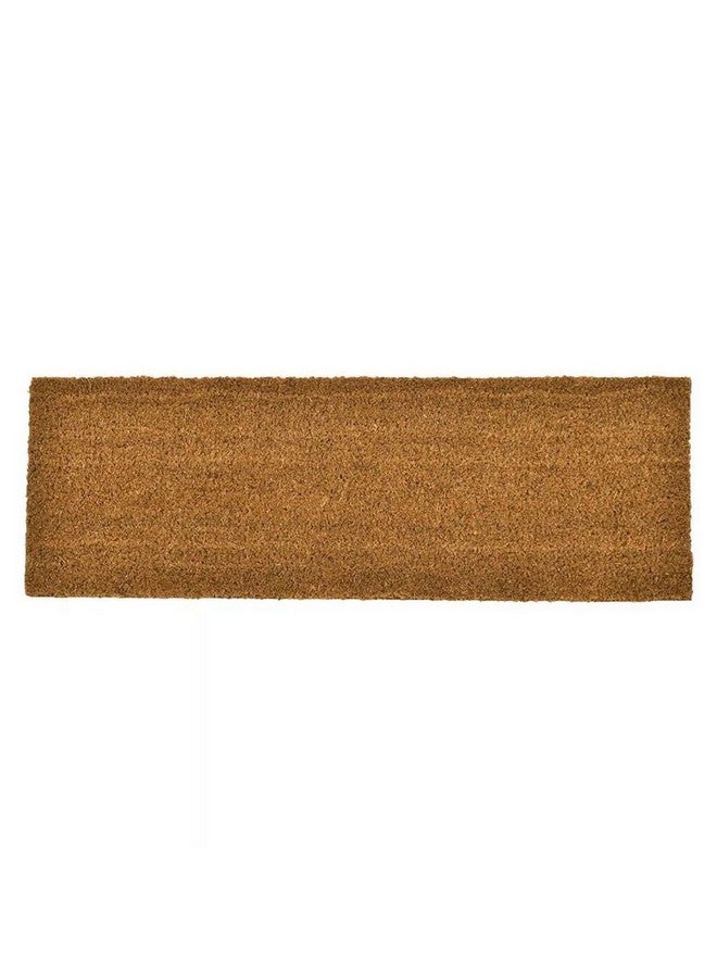 LUANCE Long Narrow Rectangular Coir Coco Fiber Door Mat Brown 25 x 75 cm 1400004 - Image 1