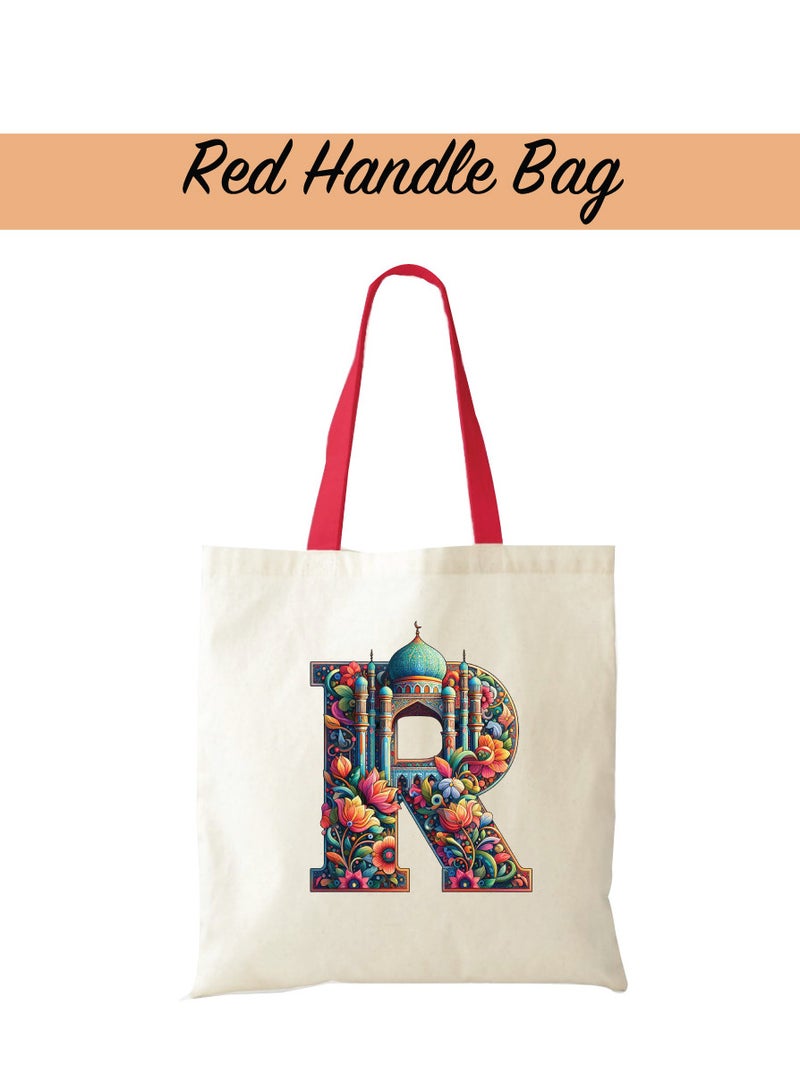 PRINTSHOP4ME Pack of 3 Initial Monogram Gift Set - Black Coffee Mug, Cosmetic Bag and Cotton Tote bag Set - Gift Set for Her - Perfect for Ramadan, School, Travel and Birthday Gift  - Image 3