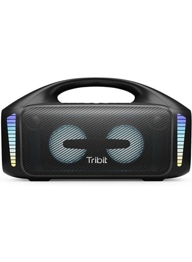 تريبيت سماعة ستورم بوكس بلاست بلوتوث | سماعة لاسلكية محمولة بقوة 90 واط للاستخدام الخارجي، مزودة بتقنية XBass، عرض إضاءة LED، مقاومة للماء بمعيار IPX7، وقت تشغيل يصل إلى 30 ساعة، دعم الاقتران بتقنية TWS، وبلوتوث 5.3 - Image 1