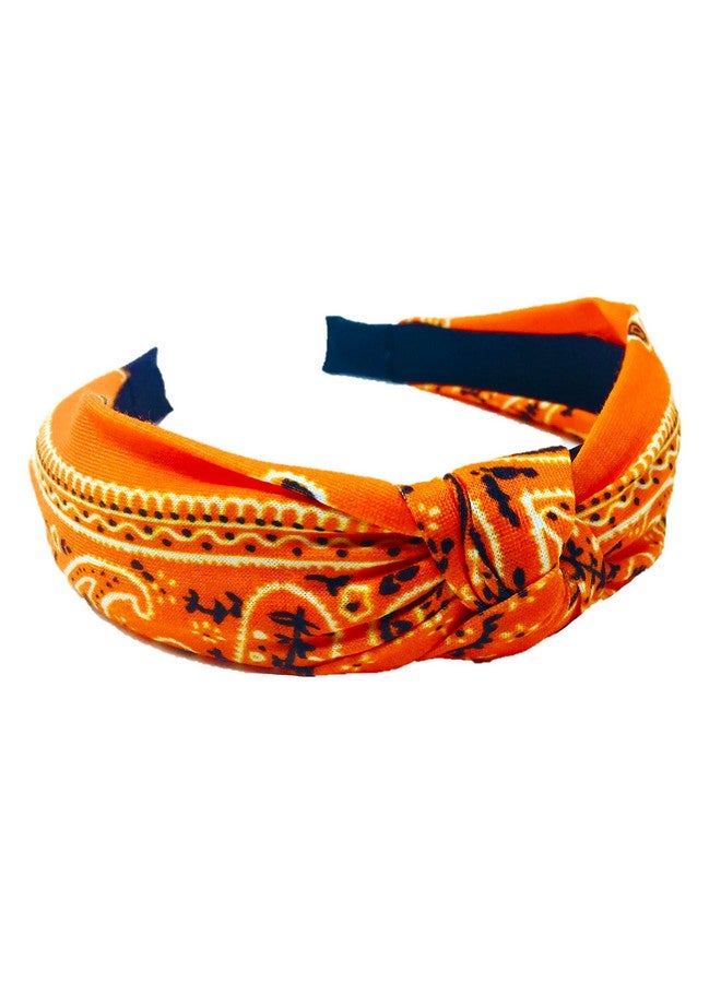 Shimmer Anna Shine Halloween And Fall Knotted Bandana Headbands And Scrunchies For Women And Girls (Orange Knotted Bandana) - Image 4