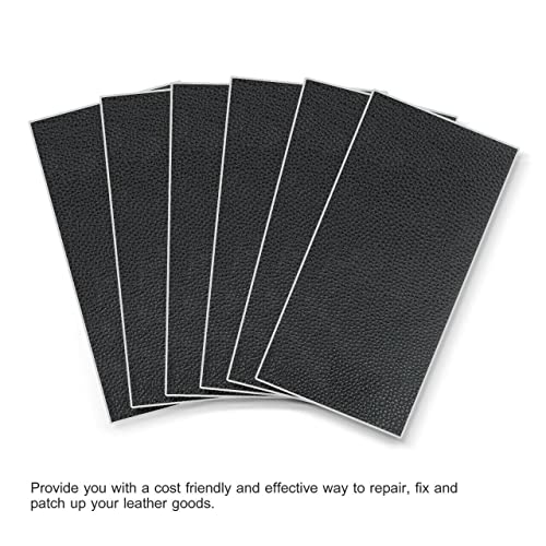 Cosmos Star™ Leather Repair Patch, Self-Adhesive Leather Repair Tape kit, 4 x 8 inch Vinyl Leather Patches for Furniture Sofa Car Seats Couch Chairs Shoes Handbags Jackets (12 pieces, black) - Image 2