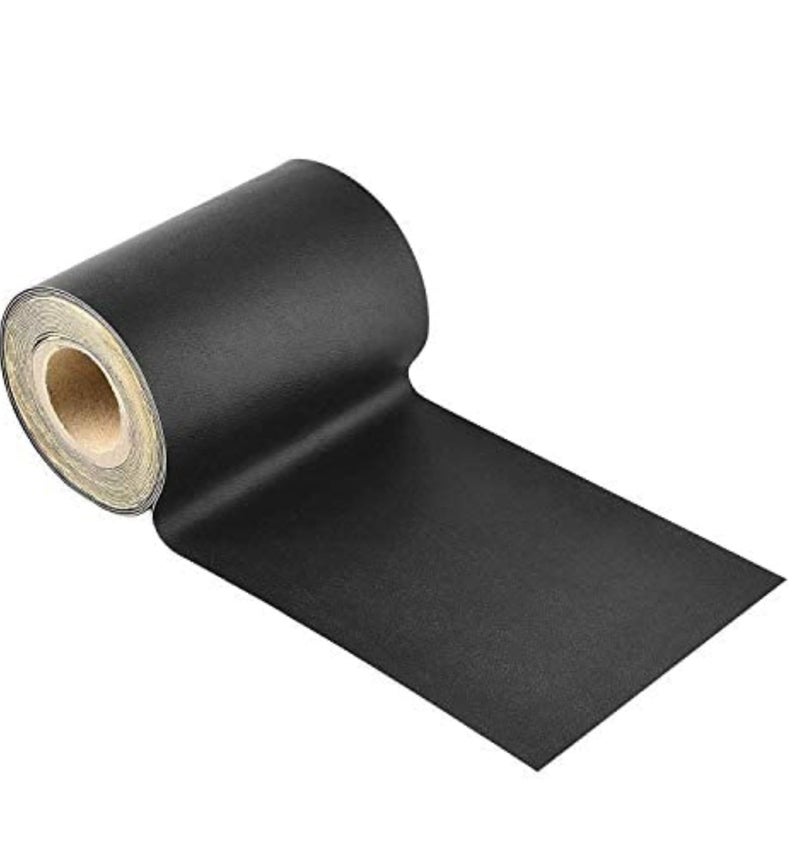 Cosmos Star™ Leather Repair Patch, Self-Adhesive Leather Repair Tape kit, 4 x 8 inch Vinyl Leather Patches for Furniture Sofa Car Seats Couch Chairs Shoes Handbags Jackets (12 pieces, black) - Image 1