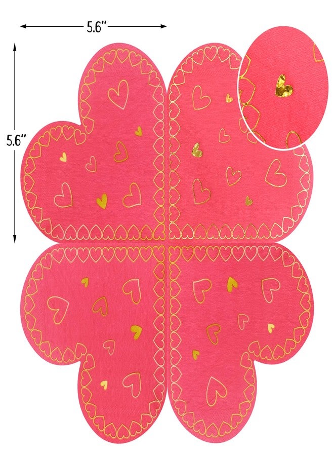 WorldBazaar Valentines Day Napkins 52pcs Heart Shaped Disposable Cocktail Napkins Valentines Decorative Napkins Table Decor Dinner Dessert Holiday Anniversary Birthday Party Supplies - Image 4