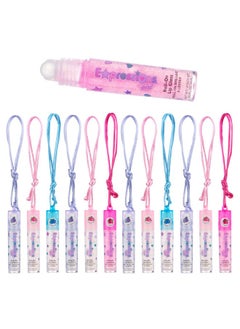Expressions 12Pc Lip Gloss Necklace Fruit Flavored Lip Gloss Set Lip Gloss Value Pack Teen Girls Party Favors Non Toxic Lip Gloss Necklaces For Girls  - Image 1