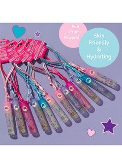 Expressions 12Pc Lip Gloss Necklace Fruit Flavored Lip Gloss Set Lip Gloss Value Pack Teen Girls Party Favors Non Toxic Lip Gloss Necklaces For Girls  - Image 2