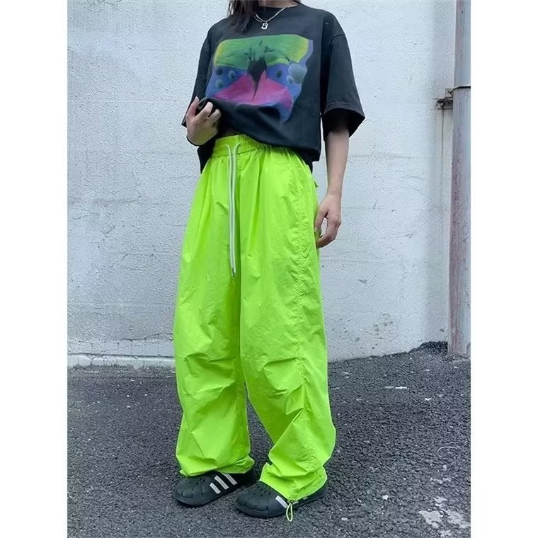 Generic Colorful Dopamine Casual Waterproof Quick-dry Nylon Pants Pink - Image 2