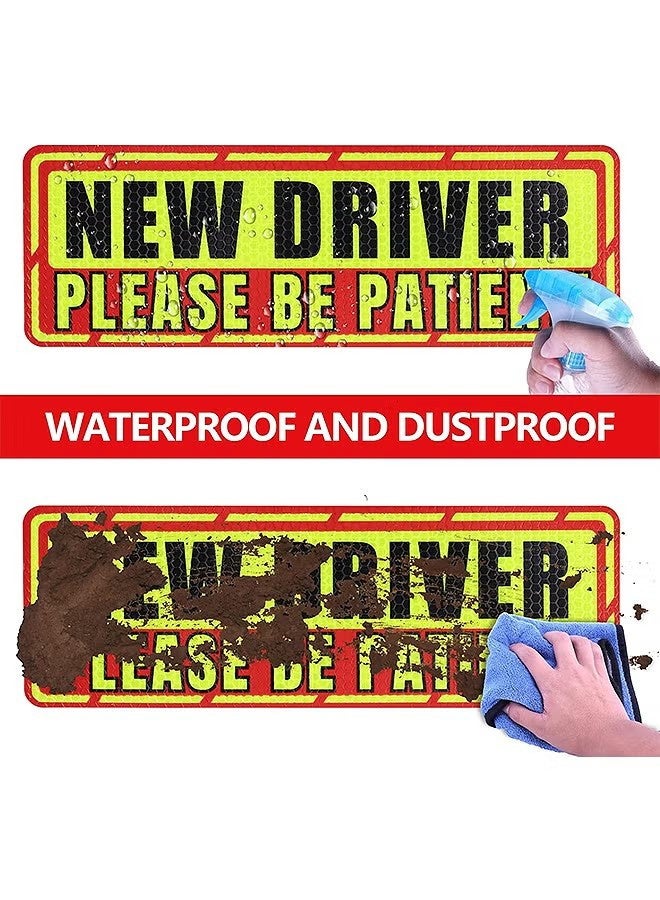 واي جيه 3 قطع ملصقات مغناطيسية للسائق الجديد للسيارات، علامات جديدة لسلامة السائق، ملصقات مصد السيارات ملحقات السيارة الخارجية - Image 3