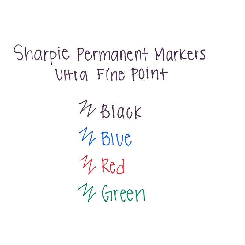 Sharpie 37675PP Permanent Markers, Ultra Fine Point, Assorted Colors, 5 Count - Image 4