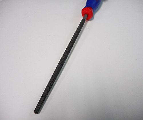 WORKPRO W051005 Round File, 8 In., High Carbon Hardened Steel w/Rubber Grip Handle, Used to Form and Shape Holes and Curves (Single Pack) - Image 2