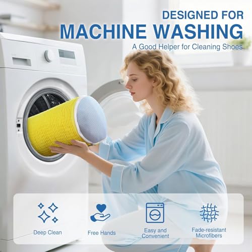 Teletrogy Shoes Laundry Bag Keep Shoes Clean, Shoe Wash Bag for Washing Machine, Durable Zipper Laundry Washing Bag, Sneaker Tennis Cleaner Kit Adjustable Shoe Trees - Home Dorm Travel Essentials - Image 2