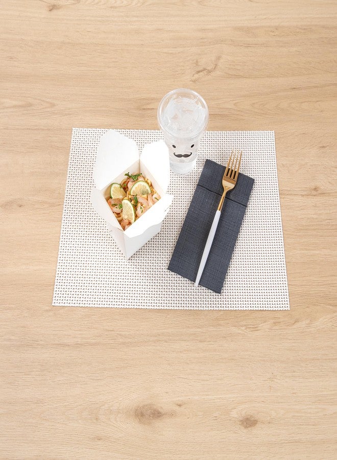 Restaurantware-Moderna 7.5 Inch Fancy Disposable Flatware, 50 Durable Plastic Flatware - With White Handle For Grip, Heavy-duty, Gold Plastic Forks, Easily Disposable Or Restaurants - Image 3