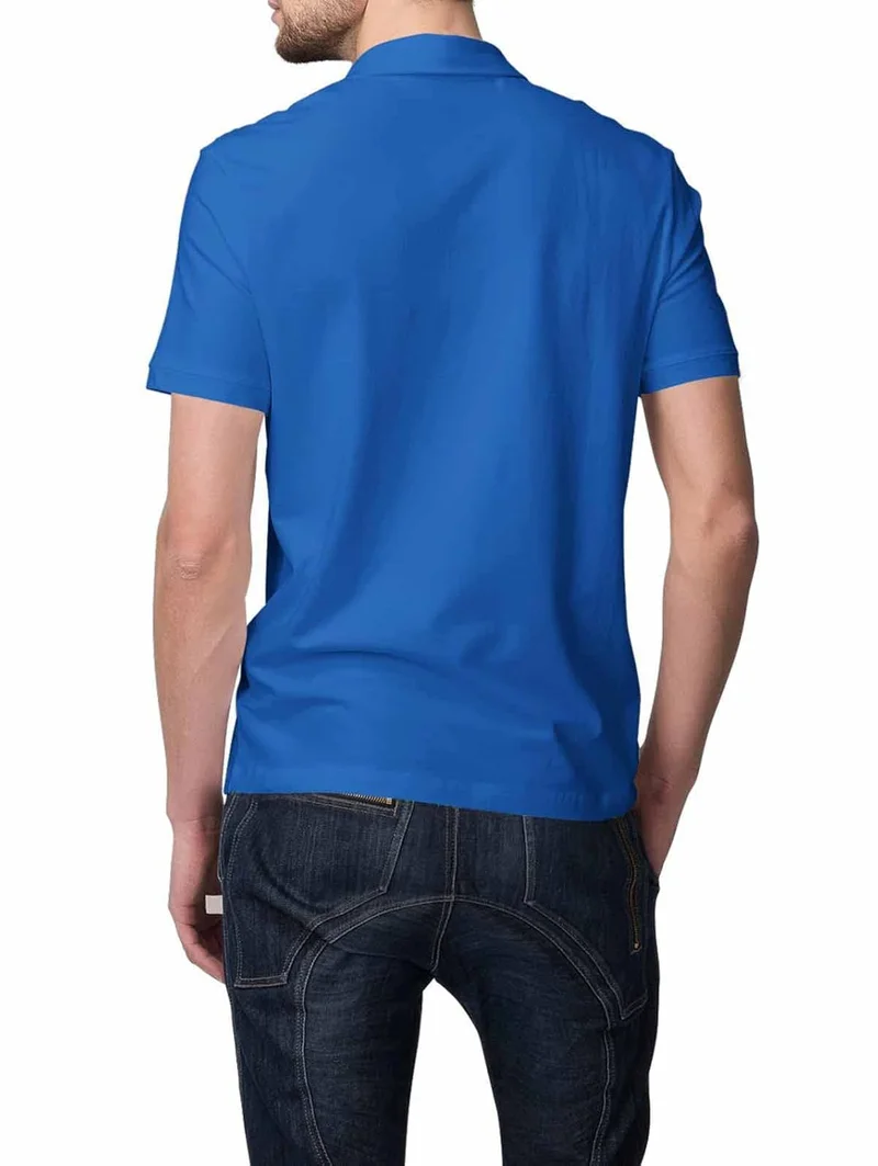 نوبيرو Blue Regular Fit Polo Shirt for Men