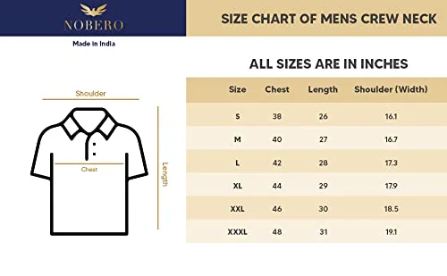 NOBERO  Blue Regular Fit Polo Shirt for Men for Men | Best Price UAE