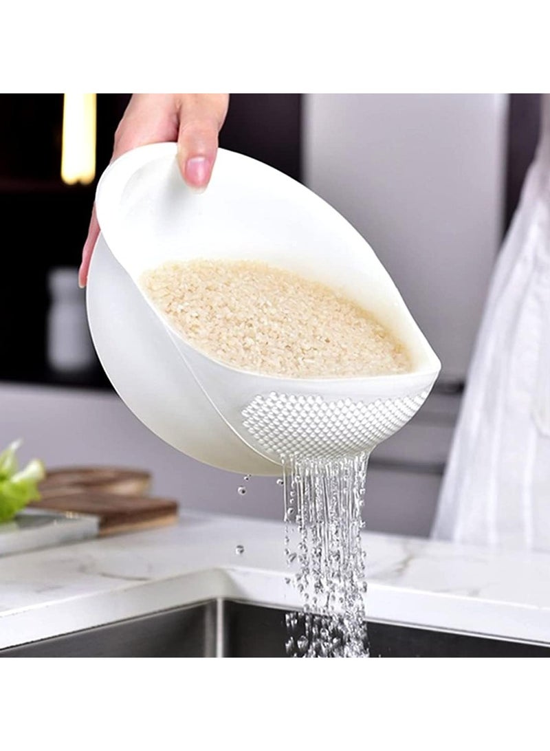 AsolBD 1pc Rice Washer Strainer Colanders for Cleaning Vegetable Fruit Pasta bowl Organizer Colander Multifunctional Kitchen Washing Basket Basin, Kitchen Supplies, Dishwasher Safe Colanders - Image 2