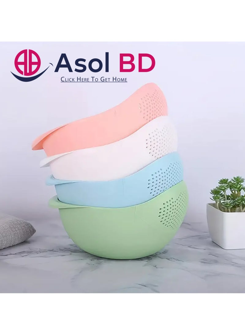 AsolBD 1pc Rice Washer Strainer Colanders for Cleaning Vegetable Fruit Pasta bowl Organizer Colander Multifunctional Kitchen Washing Basket Basin, Kitchen Supplies, Dishwasher Safe Colanders - Image 4
