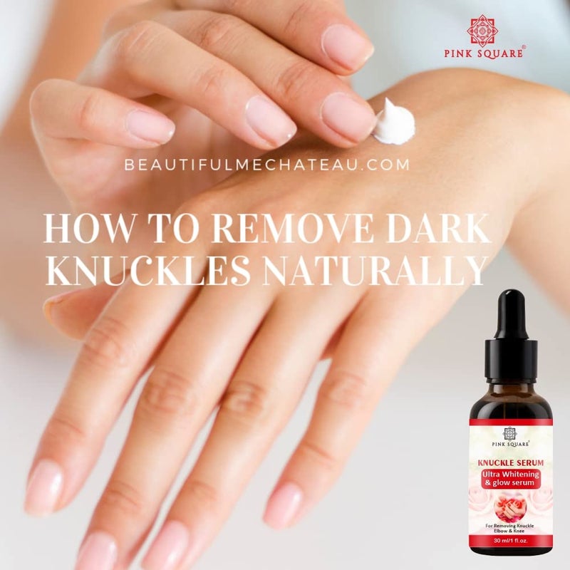 Pink Square Brightening Knuckle Serum for Elbows and Knees Pack of 2 Each 30 mlfor Maintain Dark Spot Reduction Helps Improve Texture Fades and Discoloration Daily Use Formula for Men and Women - Image 2
