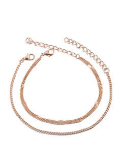 3-Piece Alloy Simple All Match Anklet Chain