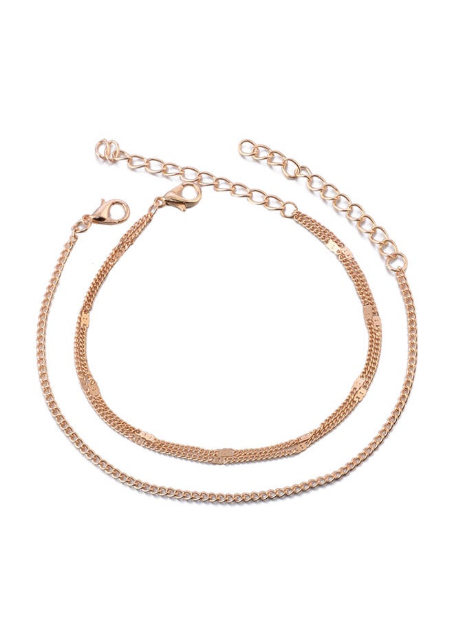 NIBEMINENT - 3-Piece Alloy Simple All Match Anklet Chain - Image 1