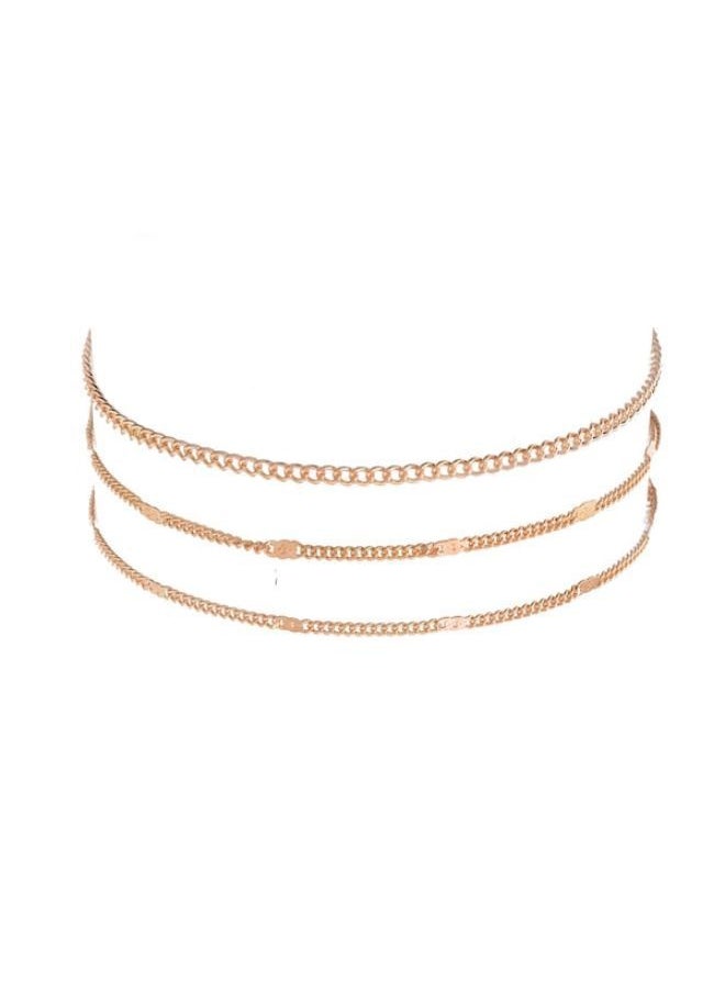 NIBEMINENT - 3-Piece Alloy Simple All Match Anklet Chain - Image 1