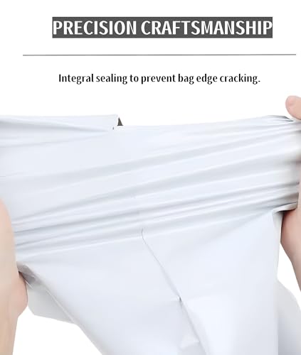 Yzjcafriz White Poly Mailers 9.8x11.8 Inches Waterproof Self Sealing Shipping E Commerce Bags for Apparel and Non Fragile Items 10 Pack - Image 3