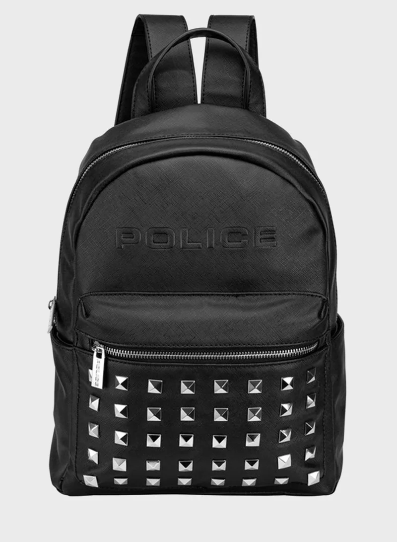 POLICE Zip Closure Backpack