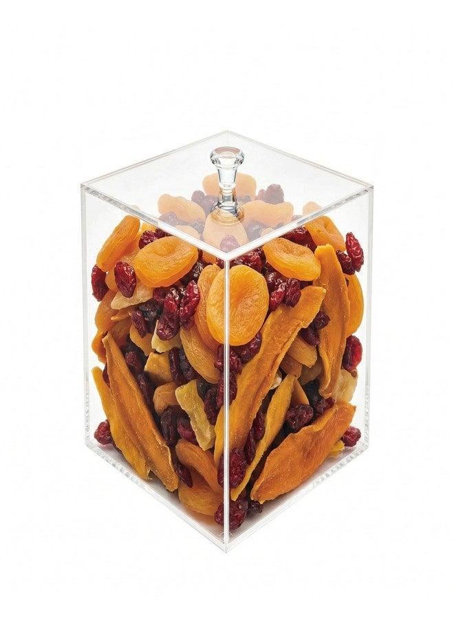 Restaurantware Clear Tek 5.9 x 5.9 x 5.9 Inch Candy Box 1 Square Display Case - With Detachable Lid Store Candy Jewellery Or Bubblegum Clear Acrylic Storage Container For Home Or Office - Image 2
