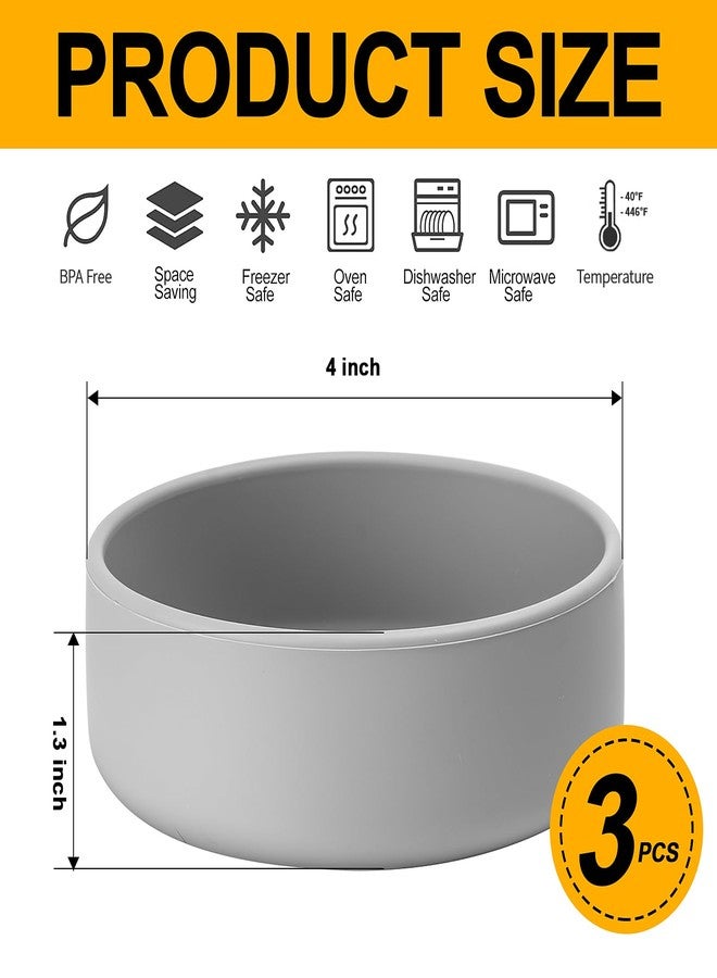 Dootafy Silicone Microwave Egg Cooker, 3 Pack Air Fryer Egg Molds Eggwich Maker, Individual Egg Cups for Sandwiches Breakfast - Grey - Image 2