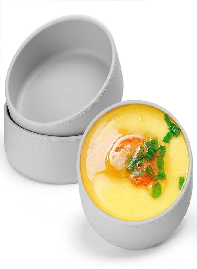 Dootafy Silicone Microwave Egg Cooker, 3 Pack Air Fryer Egg Molds Eggwich Maker, Individual Egg Cups for Sandwiches Breakfast - Grey - Image 1
