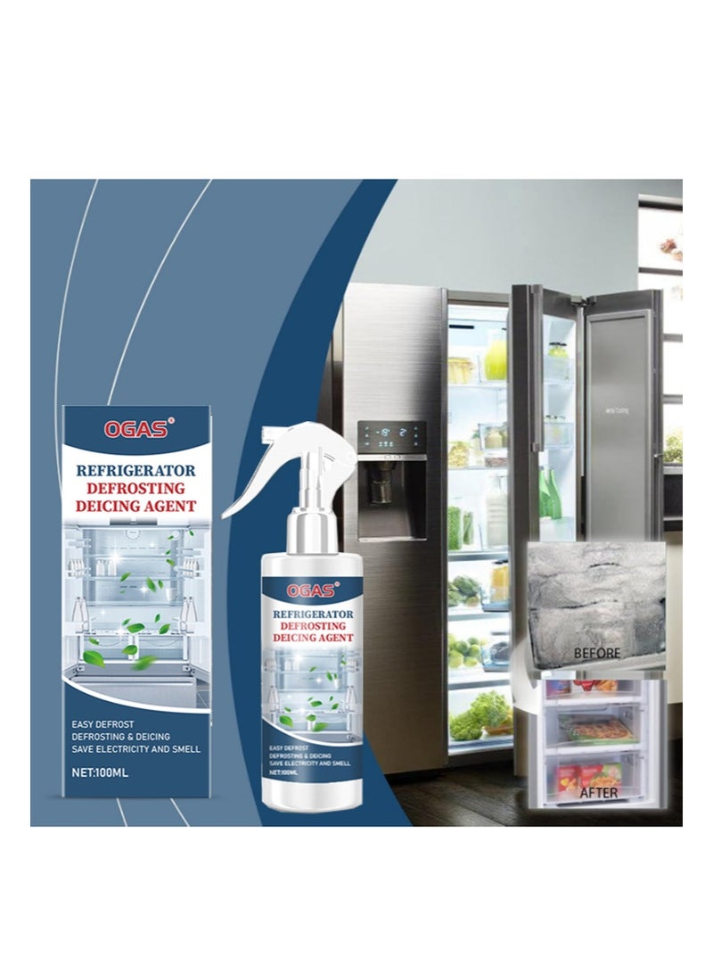 OGAS Refrigerator Defrosting Deicing Agent，Freezer De-Icing Spray，Fridge De-Icer，Anti-Icing And De-Icing Cleaner，Fridge Compartment De-Icer（100ml） - Image 5